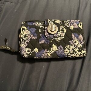 Vera Bradley blue flower turn lock wallet